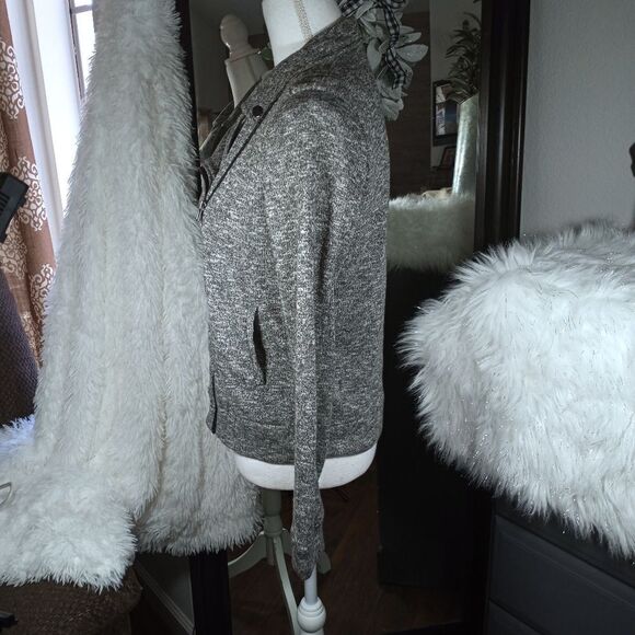 LOVE TREE KNIT MOTO JACKET SZ.L EUC - Picture 3 of 7